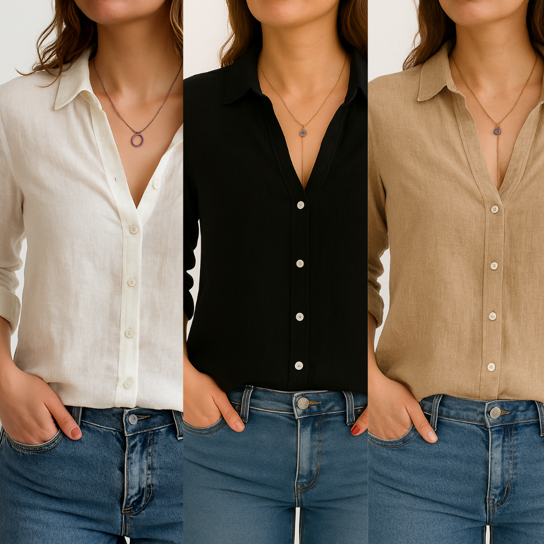 Compre 2 Leve 3 Blusa de Linho AMIE