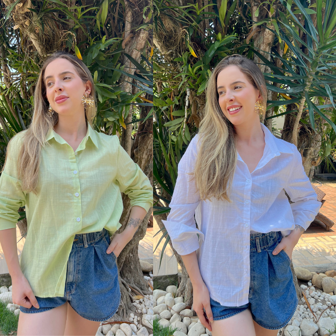Compre 1 Leve 2 Blusa de Linho AMIE